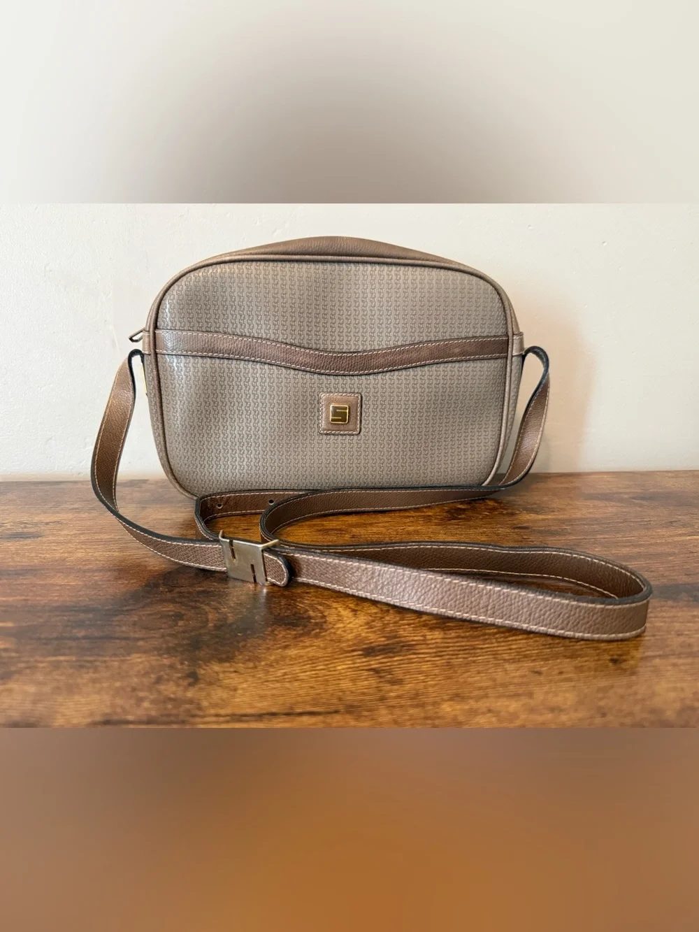 Vintage Stefan Italy Taupe Crossbody Bag Rare!!!